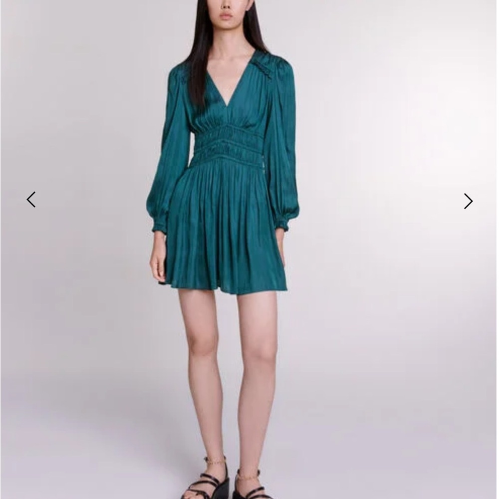 Gorgeous Maje dark green dress! Fits a size small or medium